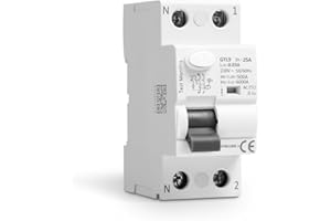 IGEYAPA Interruttore Magnetotermico Differenziale 25A Salvavita 2P 30mA, Protezione Perdite Corrente, Ideale Residenze e Industrie, 240V Montaggio Guida DIN 35 mm