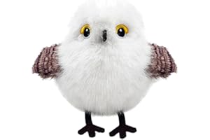 ComedyKing Jouet Chat Oiseau Battant, Oiseau Volant pour Chat Volant Réaliste avec Son et Mouvement, Rechargeable USB, Jouet Interactif pour Chaton et Chat Adulte (Mésange Blanche)