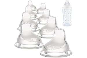 QOCUILC 8 Pezzi Tettarella a becco d'anatra, Accessorio universale per biberon da 5 cm