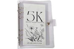 GENERIC 12-Month Envelopes Money Saving Challenge Binder Easy and Funny Way To Save 2.5K/5K/10K Money Saving Challenge Book Budget Binder, 19x13.5cm