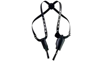 MEROURII Holster Epaule, Holster Pistolet Epaule Tactique Vertical 2 Poche Dissimulable Bretelles Réglables pour G43,45