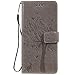 Produktbild Docrax Handyhülle Lederhülle für Xiaomi Mi 9T/Redmi K20, Flip Case Schutzhülle Hülle mit Standfunktion Kartenfach Magnet Brieftasche für Xiaomi Mi9T - DOKTU080677 Grau