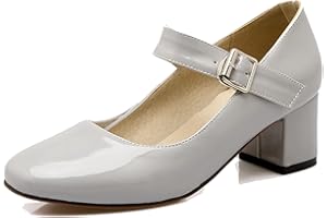 CHICMARK Damen Bequem Mary Janes mit Mittelhohem Blockabsatz