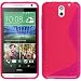 Produktbild PhoneNatic Case für HTC Desire 610 Hülle Silikon pink S-Style Cover Desire 610 Tasche + 2 Schutzfolien