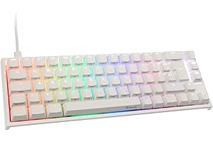 Ducky ONE 2 SF - Mini Tastiera 65%, Tastiera Gaming Meccanica con Cherry MX Blue e Double Shot Keycaps PBT, Tastiera Bianca RGB Retroilluminato, Mechanical Keyboard, Tastiera con Cavo Staccabile