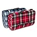 Produktbild Signature Freizeit Blau oder Rot Tartan Große wasserdicht Picknick Decke – leicht, kompakt Picknick Teppich – Fleece Travel Teppich – Baby Krabbeldecke, Kind Spielen Matte – 150 cm x 180 cm