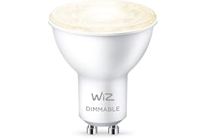 WiZ Smart Bulb, LED GU10 Spot Light Bulb 50W, Smart LED WiFi Works with Alexa, Google Assistant & HomeKit, Wi-Fi/Bluetooth, App Control Warm Light for Bedroom, Kitchen, Halloween Decorations