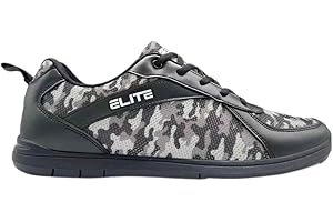 ELITE Pinnacle Bowling Shoes for Men - Lightweight, Universal Glide Soles, Comfortable and Performance Enhancing