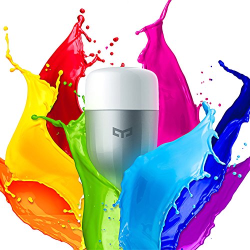 Wifi Light Bulbs, OLLIVAN Original Xiaomi Yeelight Bulb E27 9W RGB Dimmable LED Bulbs Wifi Remote Control Smart Light Lamp Bulb 600lm Works with Amazon Alexa and Google Home - Multicoloured Wifi Bulb