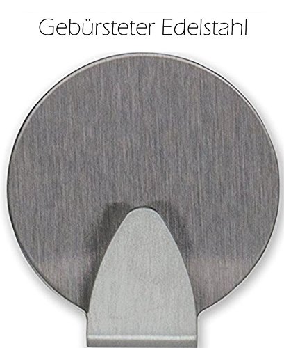 be fancy! 4 Premium Handtuchhaken Mila, selbstklebend, aus Edelstahl, ohne Bohren, 3.5 cm, im Set - 4