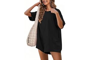 Sukiglam Mono Mujer Verano Manga Corta Monos con Espalda cuello en v Jumpsuit Sexy Peto Suelto Monos Corto de Pierna Ancha de Una Pieza Overoles Casual Vestidos Playa con Bolsillos