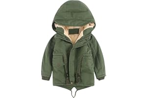 linboo Kinder Winterjacke Jungen Mädchen Warm Gefütterte Blouson Hoodie Dicke Mantel Parka Baby Wintermäntel