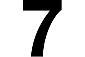 ISECUR Adesivo con numero 7 di colore nero, altezza 10 cm, numero di casa autoadesivo, numero da incollare, per esterni, cassetta delle lettere, porta I resistente alle intemperie, kfz_673_7