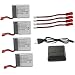 Produktbild 4pcs 3,7v 650mah lipo Batterie und 1 in 4 ladegerät für X8TW X8T Q1012 Q9 Skyhunter RC Quadcopter(Mit Rot JST stecker)