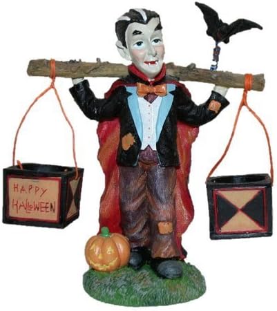 Polystone Halloween Figurine (Dracula with Candy Buckets) by four season