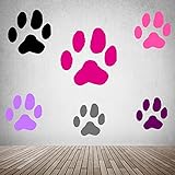 Aufkleber Hunde Pfoten Dekoration Wandtattoo Möbel Aufkleber Autoaufkleber Größe 3 cm -10cm Durchmesser