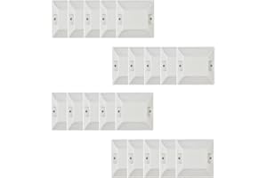 WOKYO Riflettori stradali da 10,2 x 10,2 cm, confezione da 20 riflettori per vialetti commerciali, colore bianco, riflettenti, impermeabili