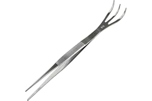 Wazakura Pinzette per Bonsai 2 in 1 con Rastrello per Radice in Acciaio Inox, Realizzate in Giappone, 220 mm, attrezzi professionali per bonsai, pinze da giardinaggio giapponesi di precisione