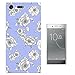 Produktbild 002007 - Beautiful Sketch Shabby Chic White Flowers Flora Design Sony Xperia XZ Premium 5.46" Fashion Trend Silikon Hülle Schutzhülle Schutzcase Gel Rubber Silicone Hülle