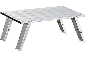 ‎UQUIP Uquip Campingtisch Handy Silver I 28 x 16 x 40 cm I kompakter Falttisch mit 30 kg Traglast I Leichter Beistelltisch aus Aluminium I tragbarer Outdoor-Tisch für Camping, Picknick, Festivals & Angeln