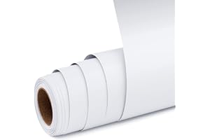 UIOK Vinilo Adhesivo Permanente, Mate Blanco Vinilo Permanente para Cricut, 30,5 cm x 457,7 cm Rollo de Vinilo Blanco para Cerámica, Vidrio, Taza (Blanco)