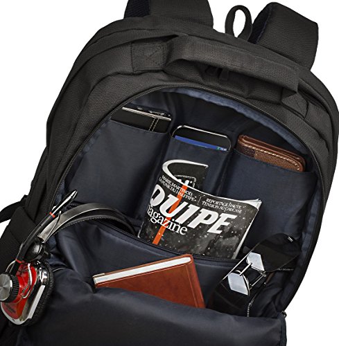 RIVACASE Notebook Rucksack bis 17 3    - Elegante Tasche mit Trolley Befestigung und zwei speziellen F  chern f  r Wasser - Schwarz