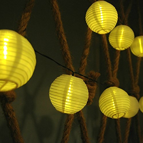 Solar Lichterkette Dailyart® 15.7ft/4.8M Warmweiß Solar Garten Laterne 20er LED Solarbetrieben Lichterkette Led Lichterkette, Wasserfeste Weihnachten Dekoration für Garten, Terrasse, Hof, Haus, Weihnachtsbaum, Feiern Party Weihnachten Outdoor Fest Dekoration usw. - 9