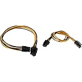2 Pack of Mini 6pin Male to 6 pin Male PCIe PCI-e GPU Video Card Power Extension Cable