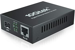 10Gtek Gigabit Ethernet Media Converter SFP Slot, 10/100/1000M RJ45 a 1000M SFP