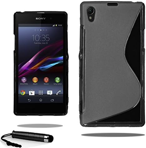 Black Sony Xperia M4 Aqua Case Gel Skin Slim Cover + Screen Protector + Stylus