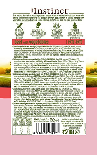 True-Instinct-No-Grain-Mini-Adult-Pack-DE-8-Pts-Buf-aux-Lgumes-pour-Chien-150-g