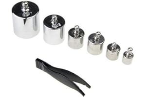 WedDecor 205g Kalibrierung Werkzeug Vernickelt Edelstahl Hohe Präzision Gewichte für Justieren Von Elektronische, Digital Waage, Analog Wiegen Schmuckschachteln Taschen Waage, 6Pcs, 5g Zu 100g