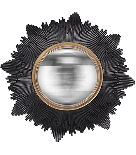Miroir convexe soleil doré - Miroir soleil en résine