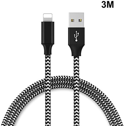 iPhone Charger USB to Lightning Cable 3M/10ft QGhappy [Apple MFi Certified]，Faster charge, more durable quality high-level Nylon Braided cable for Apple iPhone X / 8 / 8 Plus / 7 / 7 Plus / 6S / 6S Plus / 5 / 5S / 5C / SE, iPad Pro / Air / Mini, iPod Touch 5/6