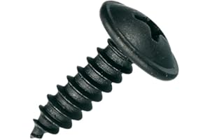 AUPROTEC Wkręty do blach z łbem płaskim i podkładką krzyżakową, ocynkowane na czarno Wybór: 3,9 x 38 mm, 50 sztuk