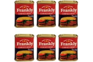 FABFINDS Frankly Corned Beef 340g Tender, Savoury Canned Beef for Sandwiches, Salads & Home-Style Recipes Ready to Eat Pantry Essential Assorted Pack Sizes (Pack of 6)