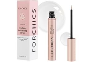 ForChics ForLash Eyelash Growth Serum - Enhancement Lash Booster For Fuller, Thicker, and Longer Eyelashes - Organic Lash Enhancer & Essential Thickener | Vegan & Cruelty-Free - [3ml / 0.10 fl. oz]