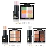 Weisy 6 Farbe Wasserdicht Concealer Primer + Highlight Stick Erwahnung Face Make-up Kombination - 5