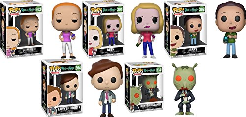 Funko POP! Rick & Morty: Summer + Beth + Jerry + Lawyer Morty + Cornve