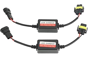 JOROBURO 2Pcs H8 H9 H11 LED Canbus Decoder, 12V Error Free Anti Flicker Decoder, Enhanced Decoder Bulbs Resistor Adapter Harness Kits for LED Headlight Fog Light