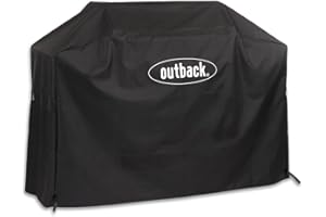 Outback Premium Vented Cover for Dual Fuel 4 & Combi 4 BBQ Heavy Duty - Breathable - Water Resistant - High Thread Count - Outback Original Accessory – OUT370641, Black