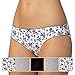 Pack Of Five Grey, White And Black Plain And Sprig Printed Bikini Briefs 18