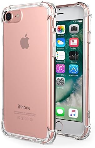 iPhone 7 Case, iPhone 8 Case, Gadgets Hut UK Crystal Clear Soft TPU Case + Tempered Glass Screen Protector [Slim-Fit] [Anti-Scratch] [Shock Absorption] for 4.7" Apple iPhone 7 (2016) / iPhone 8 (2017)
