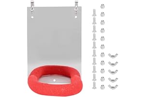 Zerodis Specchio per Pappagallo con Supporto per Pappagallo, Specchio per Pappagallo in Acciaio Inossidabile Supporto Satinato Pet Bird Birdcage Gioca Giocattoli per Uccelli