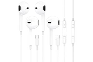 KUPRO 2 Pack USB C In Ear Headphones for iPhone 15 Plus Pro Max,USB Type C Earphones Wired Noise Cancellation Earbuds with Mic &Volume Control for Samsung Galaxy S23 S22 S21 FE,iPad Pro, Huawei,Google Pixel