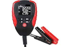 eOUTIL - Comprobador de batería y alternador de 12 V para Coche, analizador de batería automático con Pantalla LCD