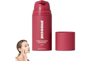 Smooche Foundation Korean, Smooche Colour Changing Foundation, Moisturizing Concealer Brighten Long-Lasting, Even Skin Tone for All Skin Types - 30ml (1 Pack)
