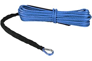 Noryb 28M 10mm Synthetic Winch Rope with Hook Wire UHMWPE SK75 Recovery 4x4 Offroad