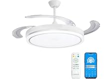 Ventilador Techo LED LEDUNI Aspas Retráctiles - 66W Motor DC+Luz 2880LM CCT Control Remoto - Oferta Amazon España 2025 | 79,00€