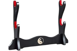 Z-fiber Porte-épée Japonais rembourré Katana Stand Samurai Display Rack Support All Tanto Sword Tai Chi,2 Tier